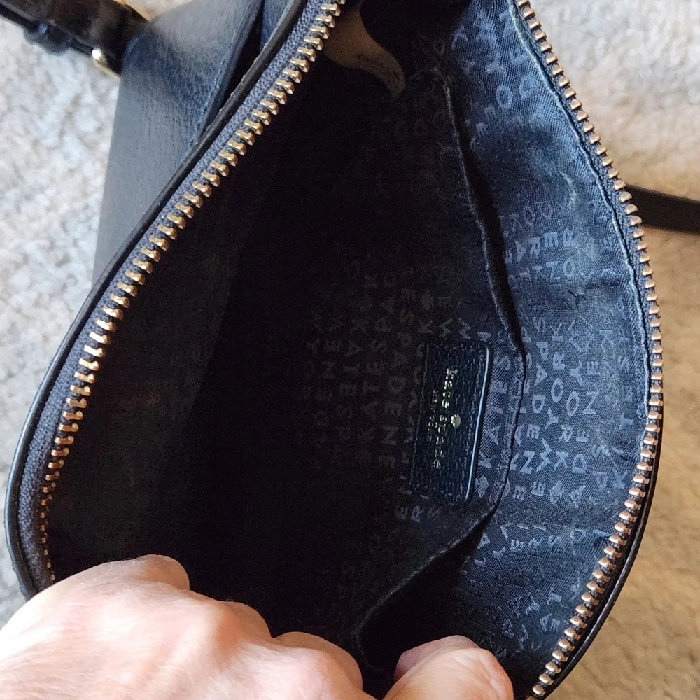 Kate Spade Black Grove Street Millie Pebbled Leather Crossbody Bag